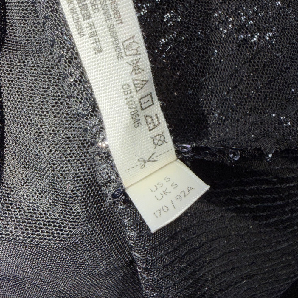 NEW Free People Intimately Sequin Mini Dress Black V-Neck S Glam A-line Cocktail - Picture 6 of 11